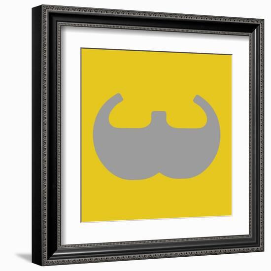 Letter W Grey-NaxArt-Framed Art Print