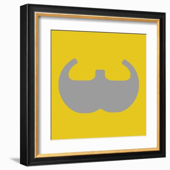 Letter W Grey-NaxArt-Framed Art Print