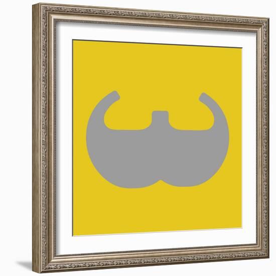 Letter W Grey-NaxArt-Framed Art Print