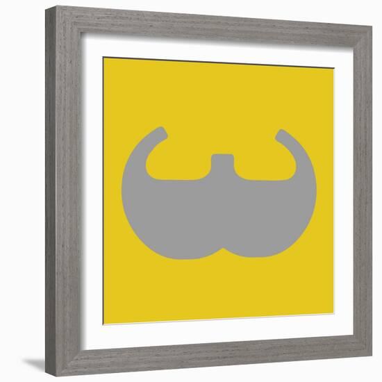 Letter W Grey-NaxArt-Framed Art Print