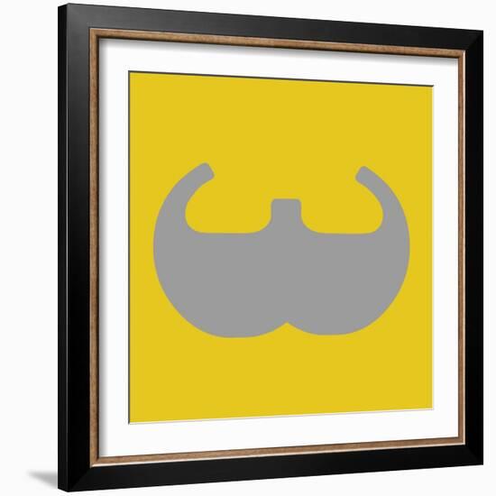 Letter W Grey-NaxArt-Framed Art Print