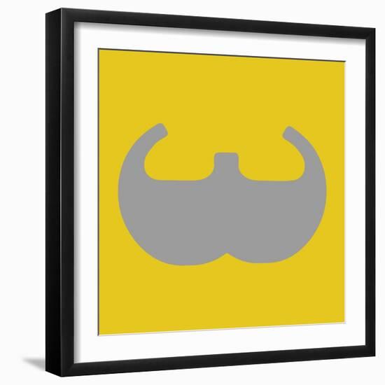 Letter W Grey-NaxArt-Framed Art Print