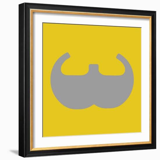 Letter W Grey-NaxArt-Framed Art Print