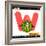 Letter W With Watermelon Cartoon Illustration-Igor Zakowski-Framed Premium Giclee Print