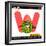 Letter W With Watermelon Cartoon Illustration-Igor Zakowski-Framed Premium Giclee Print