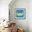 Letter W Yellow-NaxArt-Framed Art Print displayed on a wall