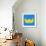 Letter W Yellow-NaxArt-Framed Art Print displayed on a wall