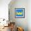 Letter W Yellow-NaxArt-Framed Art Print displayed on a wall