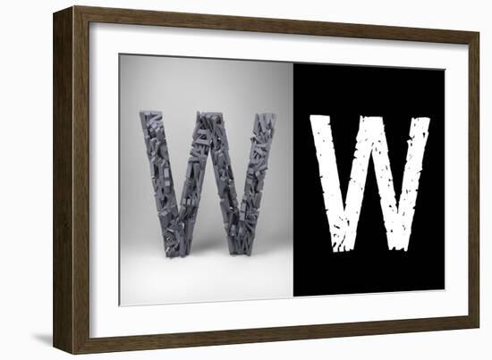 Letter W-badboo-Framed Art Print