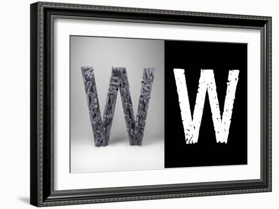 Letter W-badboo-Framed Art Print