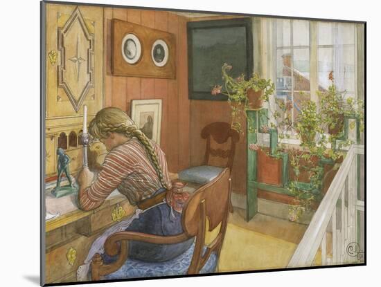 Letter-writing, 1912-Carl Larsson-Mounted Giclee Print