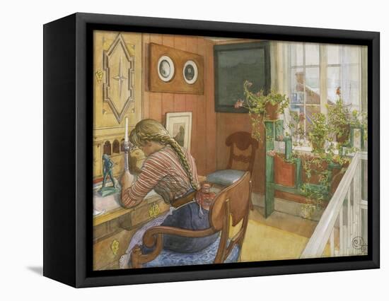 Letter-writing, 1912-Carl Larsson-Framed Premier Image Canvas