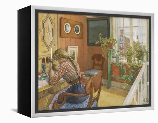 Letter-writing, 1912-Carl Larsson-Framed Premier Image Canvas