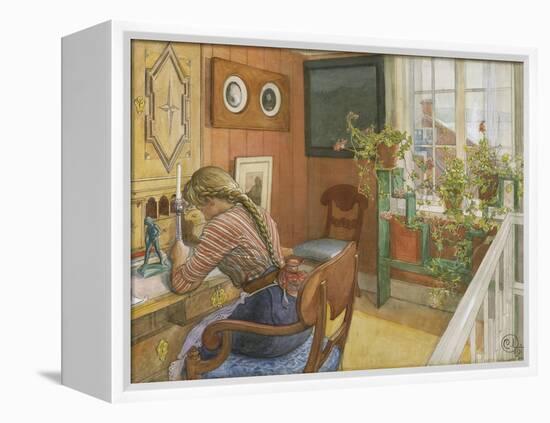 Letter-writing, 1912-Carl Larsson-Framed Premier Image Canvas