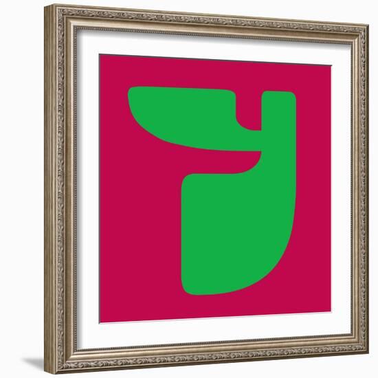 Letter Y Green-NaxArt-Framed Art Print