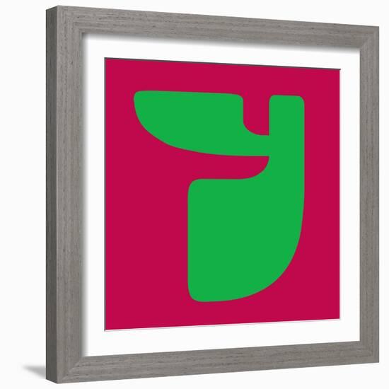 Letter Y Green-NaxArt-Framed Art Print