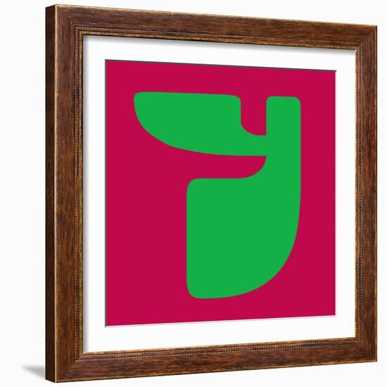 Letter Y Green-NaxArt-Framed Art Print