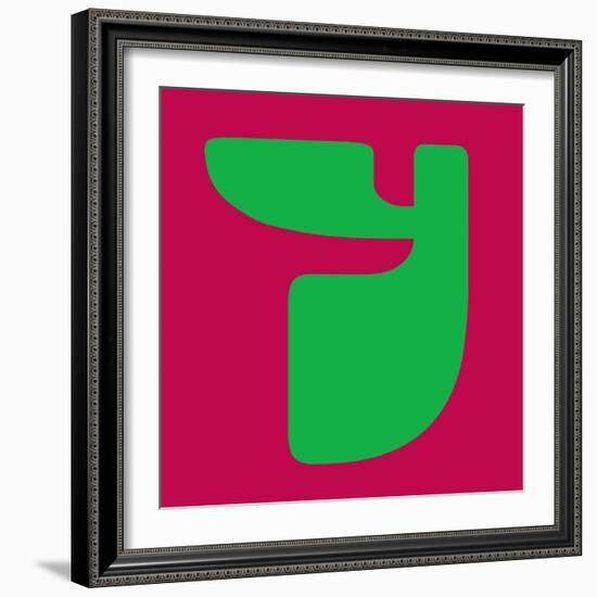 Letter Y Green-NaxArt-Framed Art Print