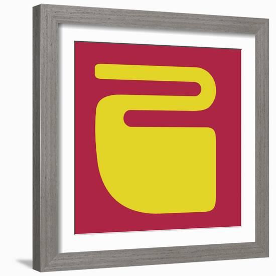 Letter Z Yellow-NaxArt-Framed Art Print