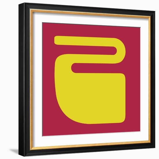 Letter Z Yellow-NaxArt-Framed Art Print