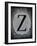 Letter Z-LightBoxJournal-Framed Giclee Print