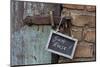 Lettered Board, 'Gute Reise', Old Wooden Door-Andrea Haase-Mounted Photographic Print
