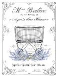 French Laundry Basket-lettered & lined-Art Print