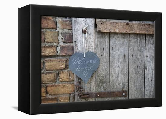 Lettered Slate Heart, Old Door, 'Welcome Home'-Andrea Haase-Framed Premier Image Canvas