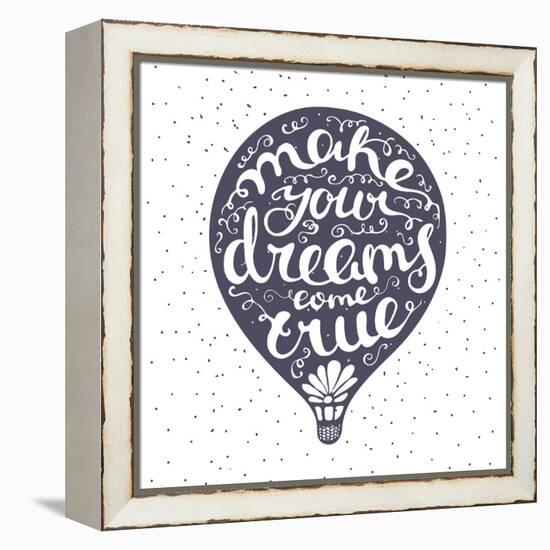 Lettering Composition Inscribed into Air Ballon.-zapolzun-Framed Stretched Canvas