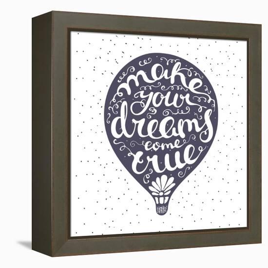 Lettering Composition Inscribed into Air Ballon.-zapolzun-Framed Stretched Canvas