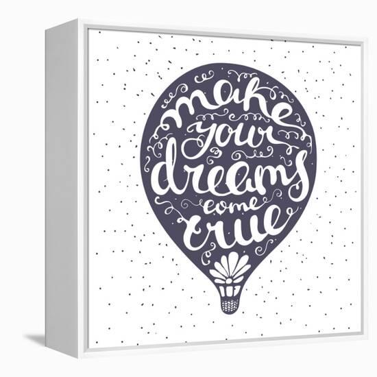 Lettering Composition Inscribed into Air Ballon.-zapolzun-Framed Stretched Canvas