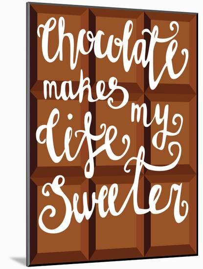 Lettering on Chocolate Bar-Natalia An-Mounted Art Print