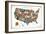 Letterpress USA Map Warm-Michael Mullan-Framed Art Print