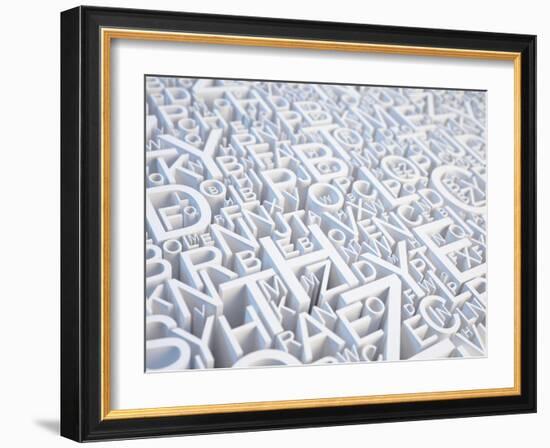 Letters Background-Sashkin-Framed Art Print