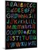 Letters Of The Alphabet Made From Neon Signs-Karimala-Mounted Art Print