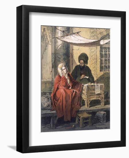 Letterwriting, 1858-Amadeo Preziosi-Framed Giclee Print