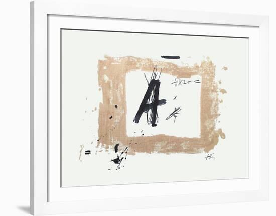 Lettre A-Antoni Tapies-Framed Collectable Print