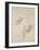 Lettre autographe; croquis de trois pêcheurs-Alfred Sisley-Framed Giclee Print