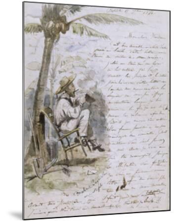 Lettre Autographe Lettre A Hardin Charles Giraud Lisant La Lettre De Son Ami A L Ombre D Un Giclee Print Sebastien Charles Giraud Art Com