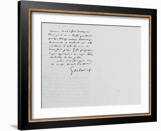 Lettre autographe signée Eugène Delacroix à P.A Berryer, le 11 Mai 1855-Eugene Delacroix-Framed Giclee Print