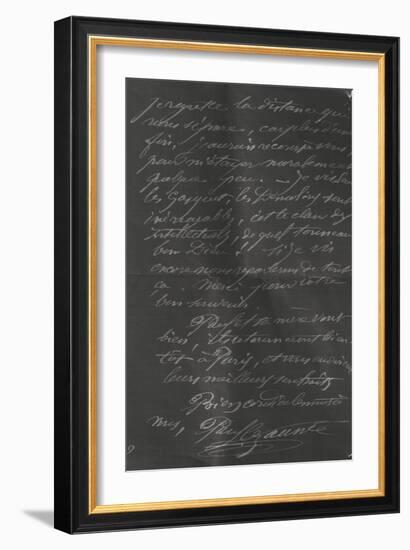 Lettre de Cézanne à Vollard ; Aix 9 janvier 1903 ; p.3-Paul Cézanne-Framed Giclee Print