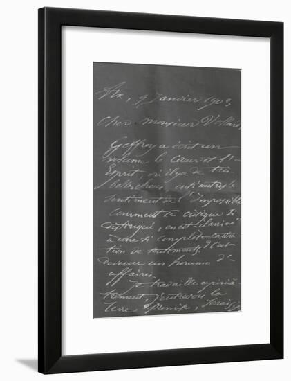 Lettre de Cézanne à Vollard ; Aix 9 janvier 1903; page 1-Paul Cézanne-Framed Giclee Print