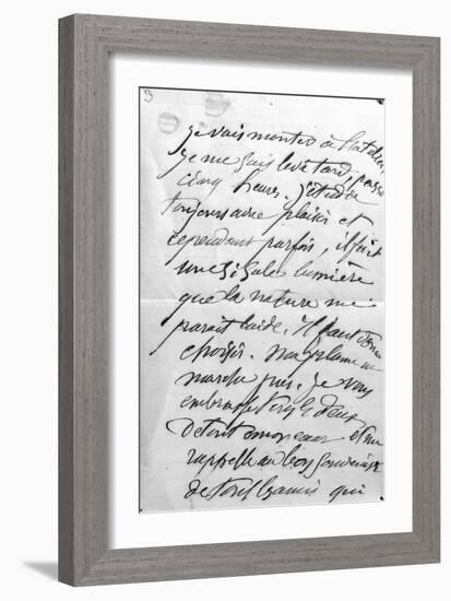 Lettre de Paul Cézanne à son fils-Paul Cézanne-Framed Giclee Print