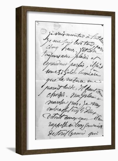 Lettre de Paul Cézanne à son fils-Paul Cézanne-Framed Giclee Print