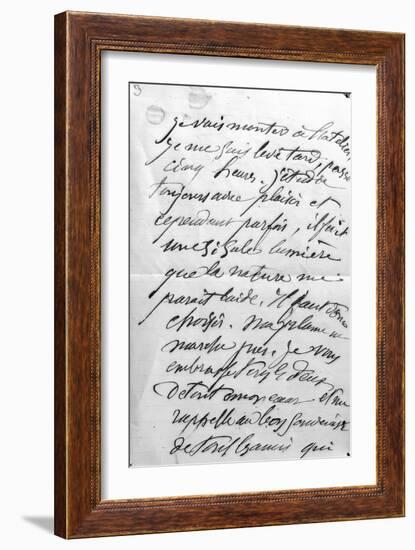 Lettre de Paul Cézanne à son fils-Paul Cézanne-Framed Giclee Print