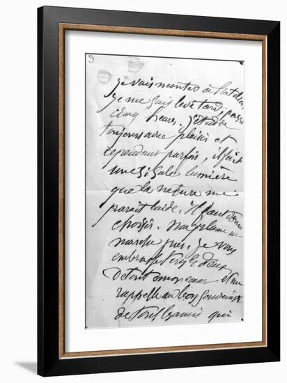Lettre de Paul Cézanne à son fils-Paul Cézanne-Framed Giclee Print