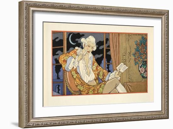 Lettre Lxxxviii, Cecile Volanges Au Vicomte De Valmont, from 'Les Liaisons Dangereuses' by Pierre C-Georges Barbier-Framed Giclee Print