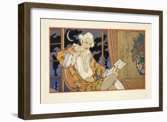 Lettre Lxxxviii, Cecile Volanges Au Vicomte De Valmont, from 'Les Liaisons Dangereuses' by Pierre C-Georges Barbier-Framed Giclee Print