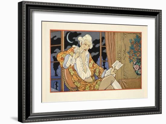 Lettre Lxxxviii, Cecile Volanges Au Vicomte De Valmont, from 'Les Liaisons Dangereuses' by Pierre C-Georges Barbier-Framed Giclee Print