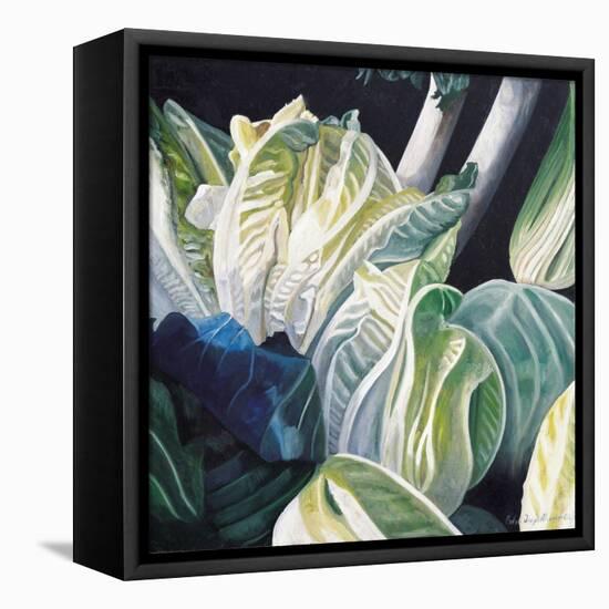 Lettuce and Leeks, 2002-Pedro Diego Alvarado-Framed Premier Image Canvas